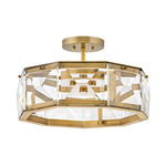 Jolie Convertible Semi Flush Mount - Heritage Brass / Clear