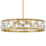 Jolie Chandelier - Heritage Brass / Clear