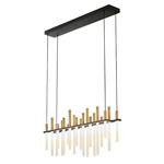 Echo Linear Chandelier - Black / Brass