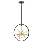 Styx Chandelier - Black / Brass