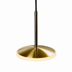 Chrona Horizontal Dish Pendant - Brass