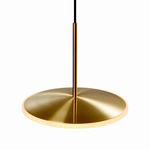 Chrona Horizontal Dish Pendant - Brass