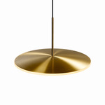 Chrona Horizontal Dish Pendant - Brass