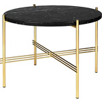 TS Small Round Coffee Table - Brass / Black Marquina Marble