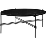 TS Medium Round Coffee Table - Black / Black Marquina Marble