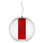 Bolla Pendant - Transparent / Flame Red Plisse