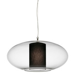 Ellisse Cotton Pendant - Transparent / Black Cotton