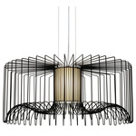 Icaro Drum Pendant - Black / Ivory
