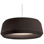 Loto Pendant - Satin Nickel / Dark Brown Plisse