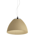 Olivia Pendant - Black / Dark Brown Plisse