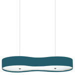 Ottovolante Cotton Pendant - White / Teal Cotton