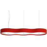 Ottovolante Plisse Pendant - White / Flame Red Plisse