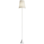 Lucilla Floor Lamp - White / Ivory Cotton