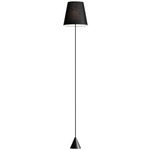 Lucilla Floor Lamp - Black / Black Cotton