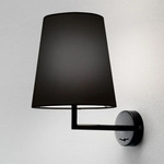 Lucilla Wall Sconce with Switch - Black / Black Cotton
