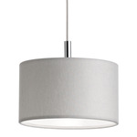 Lucilla Tonda Pendant - Nickel / Marble Washable