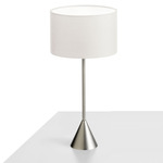 Lucilla Tonda Table Lamp - Satin Nickel / Natural Washable
