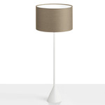 Lucilla Tonda Table Lamp - White / Dove Cotton