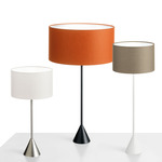 Lucilla Tonda Table Lamp - Black / Orange Cotton