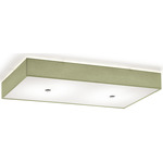 Rettangolo Slim Ceiling Light Fixture - Nickel / Dove Cotton