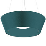 Reverse B Cotton Pendant - Satin Nickel / Teal Cotton