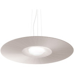 Mood Pendant - Nickel / Light Grey Plisse