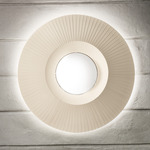 Mood Wall Sconce / Ceiling Flush Light - White Plisse