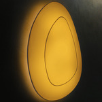 Ring Wall Sconce / Ceiling Flush Light - Nickel / Yellow