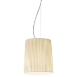 Romeo Plisse Pendant - Satin Nickel / White Plisse