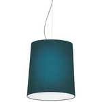 Romeo Cotton Pendant - Satin Nickel / Teal Cotton