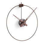 Micro Anda Wall Clock - Graphite / Walnut