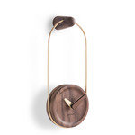 Micro Eslabon Wall Clock - Brass / Walnut