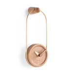 Micro Eslabon Wall Clock - Brass / Oak