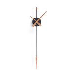 Punta Wall Clock - Black / Oak