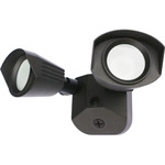 Outdoor Dual Head Security Light 120V - Bronze / Transparent