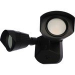 Outdoor Dual Head Security Light 120V - Black / Transparent