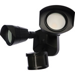 Outdoor Dual Head Security Light 120V - Black / Transparent