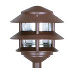76 Outdoor Path Light With Hood - Old Bronze / Transparent