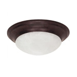 Twist and Lock Ceiling Light With Alabaster Glass - Old Bronze / Alabaster