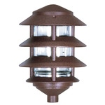 76 Outdoor Path Light With Hood - Old Bronze / Transparent