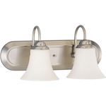 Dupont Bathroom Vanity Light - Brushed Nickel / White