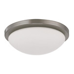 Button Ceiling Light - Brushed Nickel / Frosted