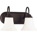 Dupont Bathroom Vanity Light - Dark Chocolate Bronze / White