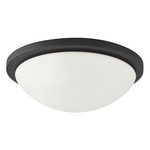 Button Ceiling Light - Matte Black / Frosted