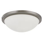 Button Ceiling Light - Brushed Nickel / Frosted