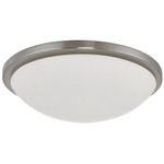Button Ceiling Light - Brushed Nickel / Frosted