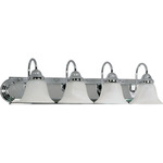 Ballerina Bathroom Vanity Light With Alabaster Glass - Polished Chrome / Alabaster