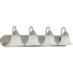 Ballerina Bathroom Vanity Light With Alabaster Glass - Brushed Nickel / Alabaster