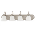 Ballerina Bathroom Vanity Light With Frosted Glass - Brushed Nickel / Frosted