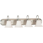 Dupont Bathroom Vanity Light - Brushed Nickel / White